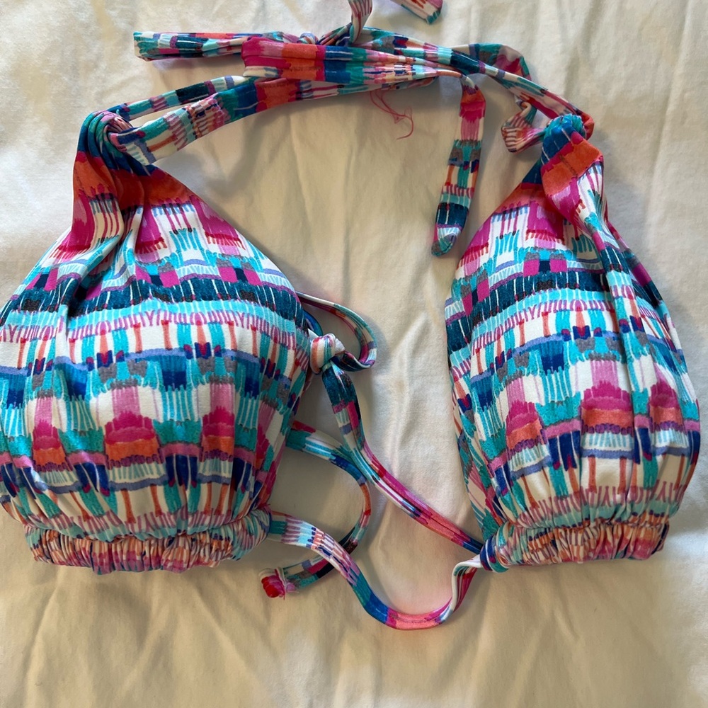 La Blanca Pink and Blue Geometric Bikini